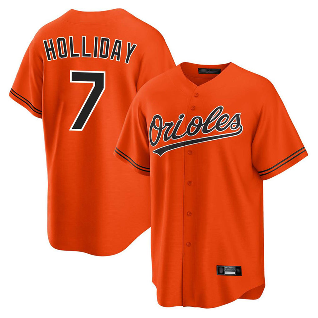 B.Orioles #7 Jackson Holliday Player Orange Home Game Ldoa Stitched Jerseys