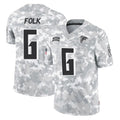 A.Falcons #6 Nick Folk Player Camo Salute to Service Limited Ldoa Stitched Jerseys