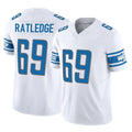 D.Lions #69 Tate Ratledge Player White Vapor F.U.S.E. Limited Home Game Ldoa Stitched Jerseys