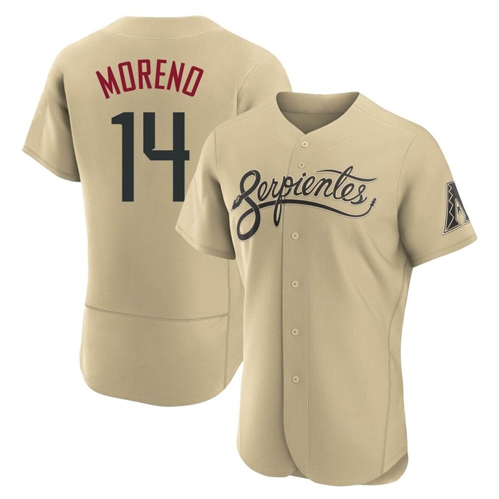 A.Diamondbacks #14 Gabriel Moreno Player Tan City Connect Limited Elite Home Game Ldoa Stitched Jerseys