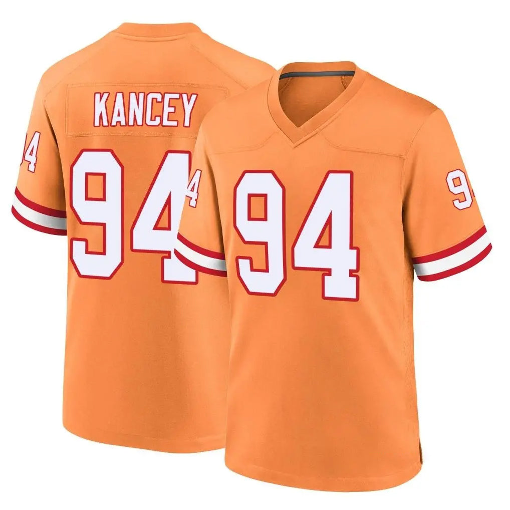 TB.Buccaneers #94 Calijah Kancey Player Orange Throwback Home Game Ldoa Stitched Jerseys