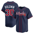 A.Braves #30 Drake Baldwin Player Navy Limited Home Game Ldoa Stitched Jerseys