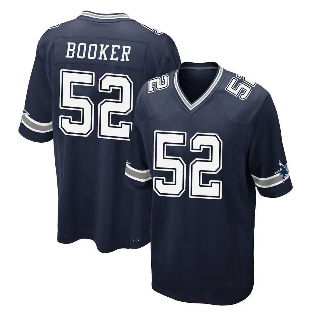D.Cowboys #52 Tyler Booker Player Navy Home Game Ldoa Stitched Jerseys