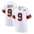 C.Browns #9 Grant Delpit Player White Alternate Home Game Ldoa Stitched Jerseys