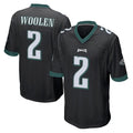 P.Eagles #2 Riq Woolen Player Black Home Game Ldoa Stitched Jerseys