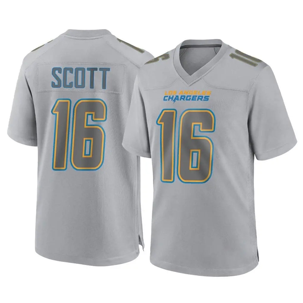 LA.Chargers #16 J.K. Scott Player Gray Atmosphere Fashion Home Game Ldoa Stitched Jerseys