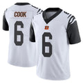 C.Bengals #6 Brian Cook Player White Color Rush Vapor Untouchable Limted Home Game Ldoa Stitched Jerseys