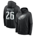 P.Eagles #26 Saquon Barkley Player Black Pullover Hoodies Home Game Ldoa Stitched Jerseys