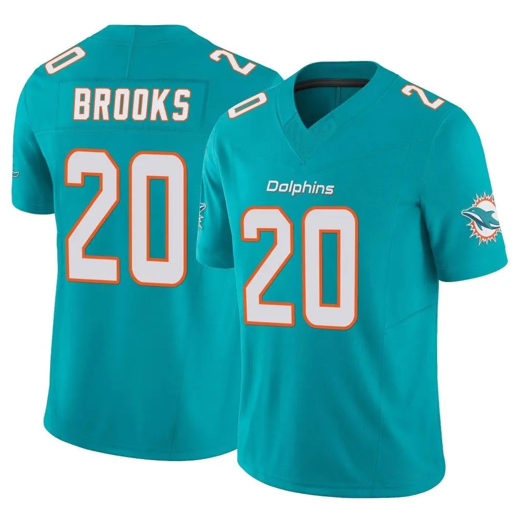 M.Dolphins #20 Jordyn Brooks Player Aqua Limited Vapor F.U.S.E. Home Game Ldoa Stitched Jerseys