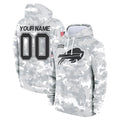 Custom B.Bills Arctic Camo Salute to Service Hoodies Any Name & Numbers Ldoa Stitched Jerseys