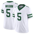 NY.Jets #5 Garrett Wilson Player White Legacy Limited Vapor F.U.S.E. Home Game Ldoa Stitched Jerseys