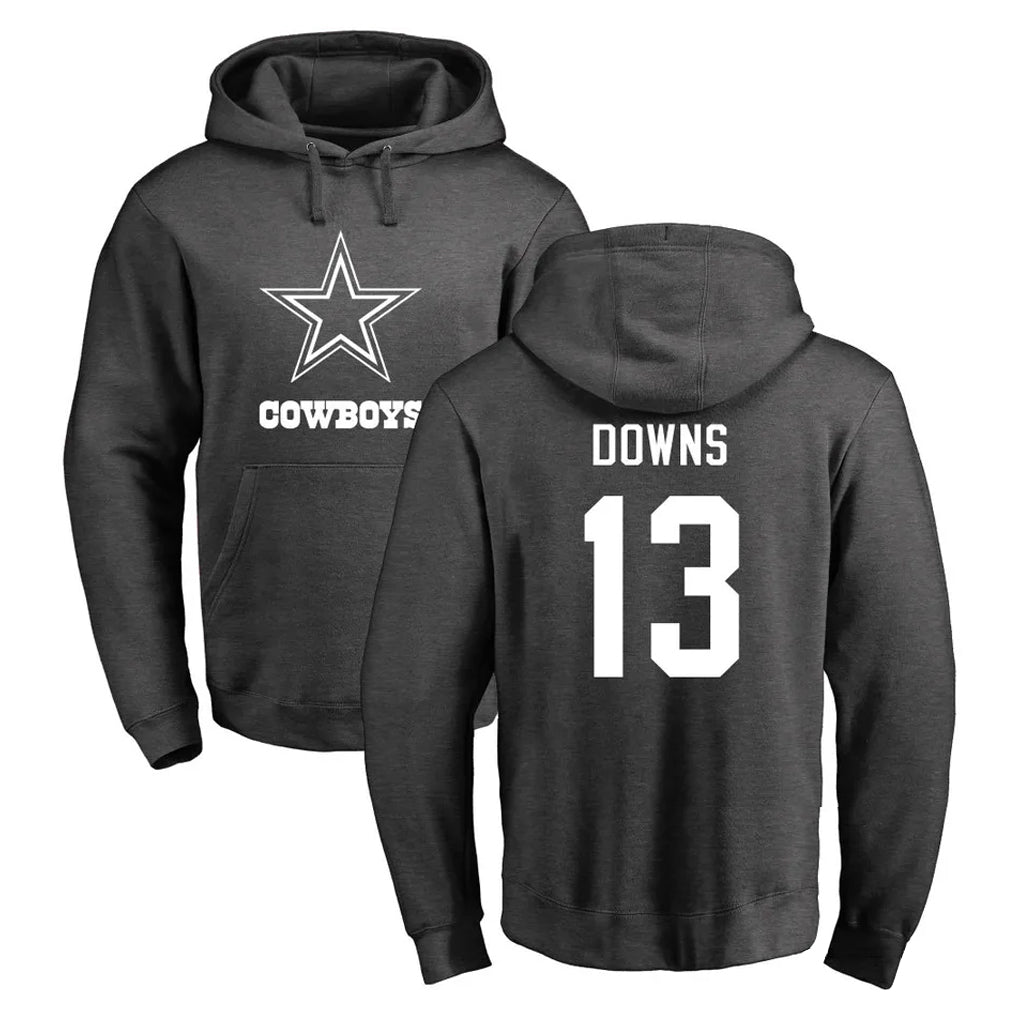 D.Cowboys #13 Caleb Downs Player Ash One Color Pullover Hoodie Limited Ldoa Stitched Jerseys