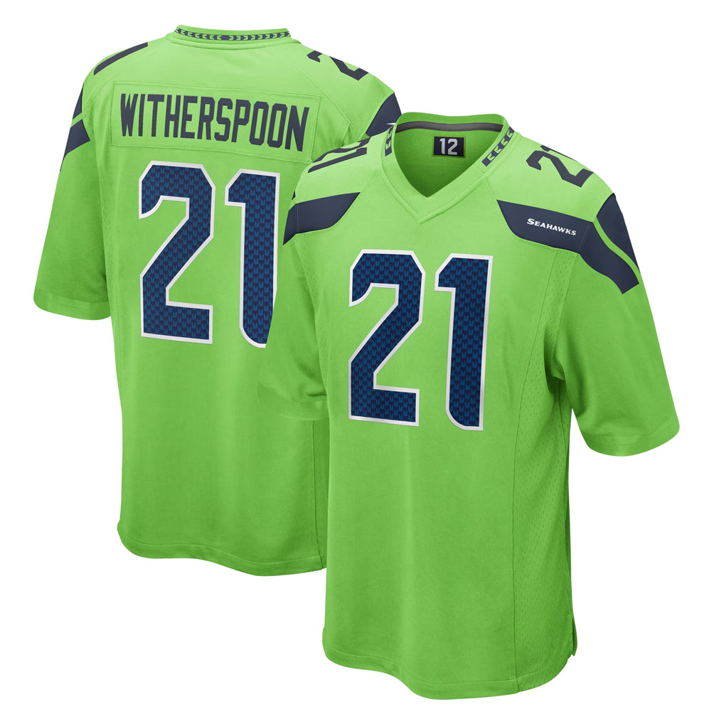 S.Seahawks #21 Devon Witherspoon Player Green Home Game Ldoa Stitched Jerseys