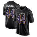 B.Ravens #44 Marlon Humphrey Player Carbon Black Fashion Home Game Ldoa Stitched Jerseys