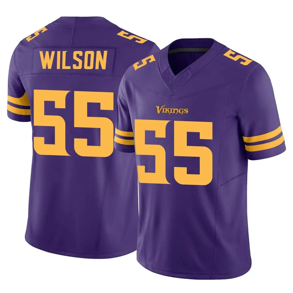 M.Vikings #55 Eric Wilson Player Purple Limited Alternate Vapor F.U.S.E. Home Game Ldoa Stitched Jerseys