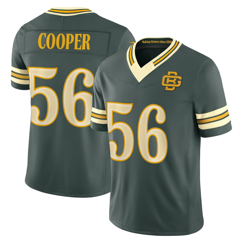 GB.Packers #56 Edgerrin Cooper Player Green Limited 2026 Rivalries Collection Home Game Edoa Stitched Jerseys
