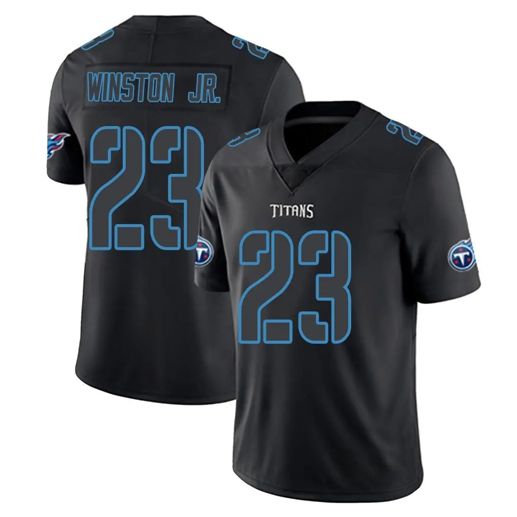 T.Titans #23 Kevin Winston Jr. Player Black Impact Limited Home Game Ldoa Stitched Jerseys