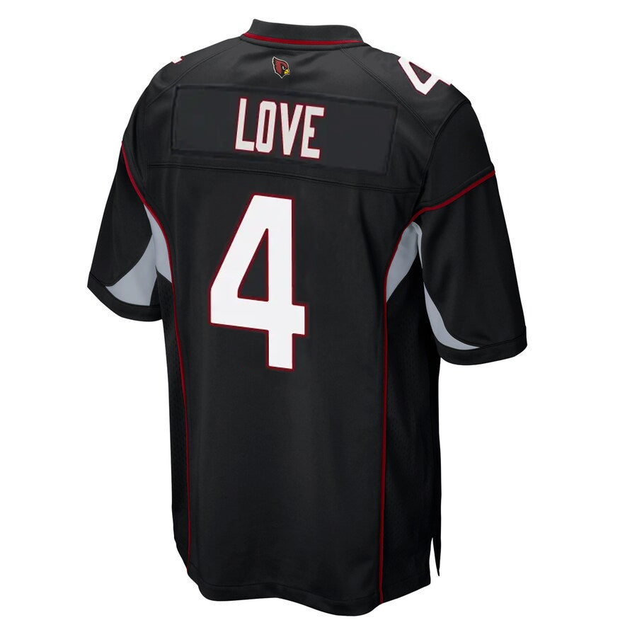 A.Cardinals #4 Jeremiyah Love Player Black Alternate Game Ldoa Stitched Jerseys
