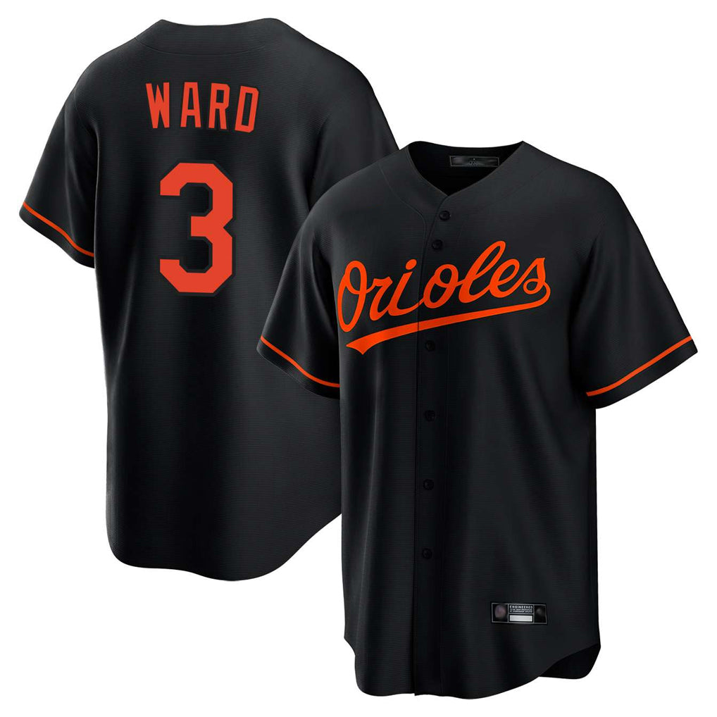 B.Orioles #3 Taylor Ward Player Black Home Game Ldoa Stitched Jerseys