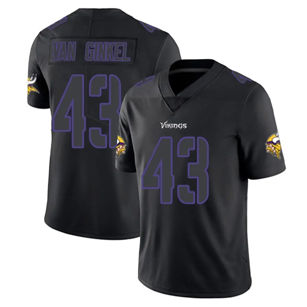M.Vikings #43 Andrew Van Ginkel Player Black Impact LImited Home Game Ldoa Stitched Jerseys