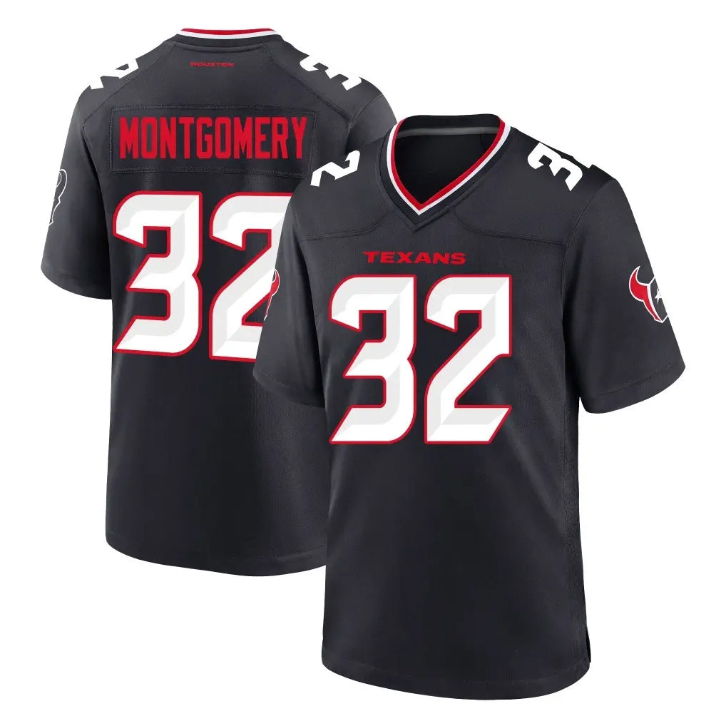 H.Texans #32 David Montgomery Player Navy Team Home Game Ldoa Stitched Jerseys