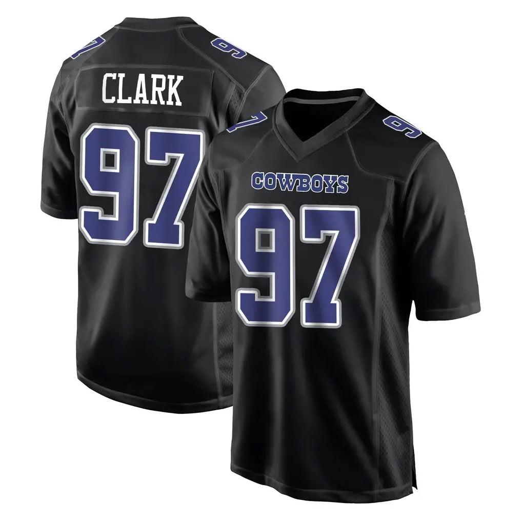 D.Cowboys #97 Kenny Clark Player Carbon Black Fashion Home Game Ldoa Stitched Jerseys