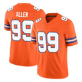 D.Broncos #99 Zach Allen Player Orange Limited Alternate Vapor F.U.S.E. Throwback Game Ldoa Stitched Jerseys