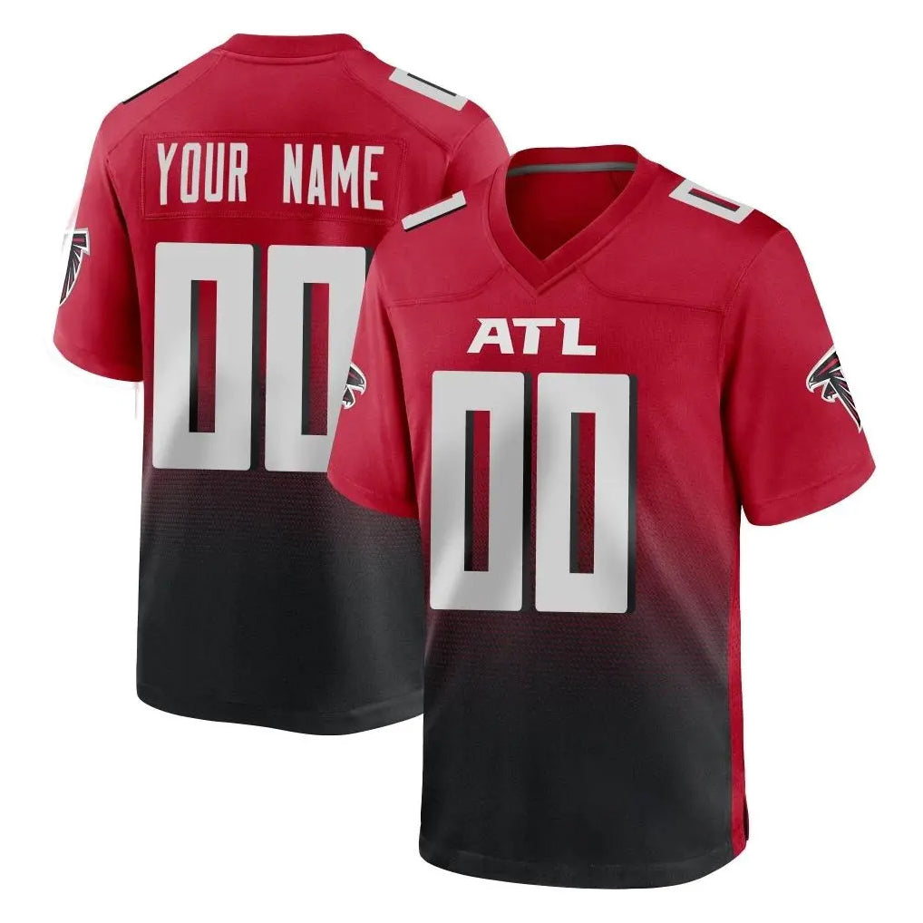 Custom A.Falcons Red Limited Home Game Any Name & Numbers Ldoa Stitched Jerseys