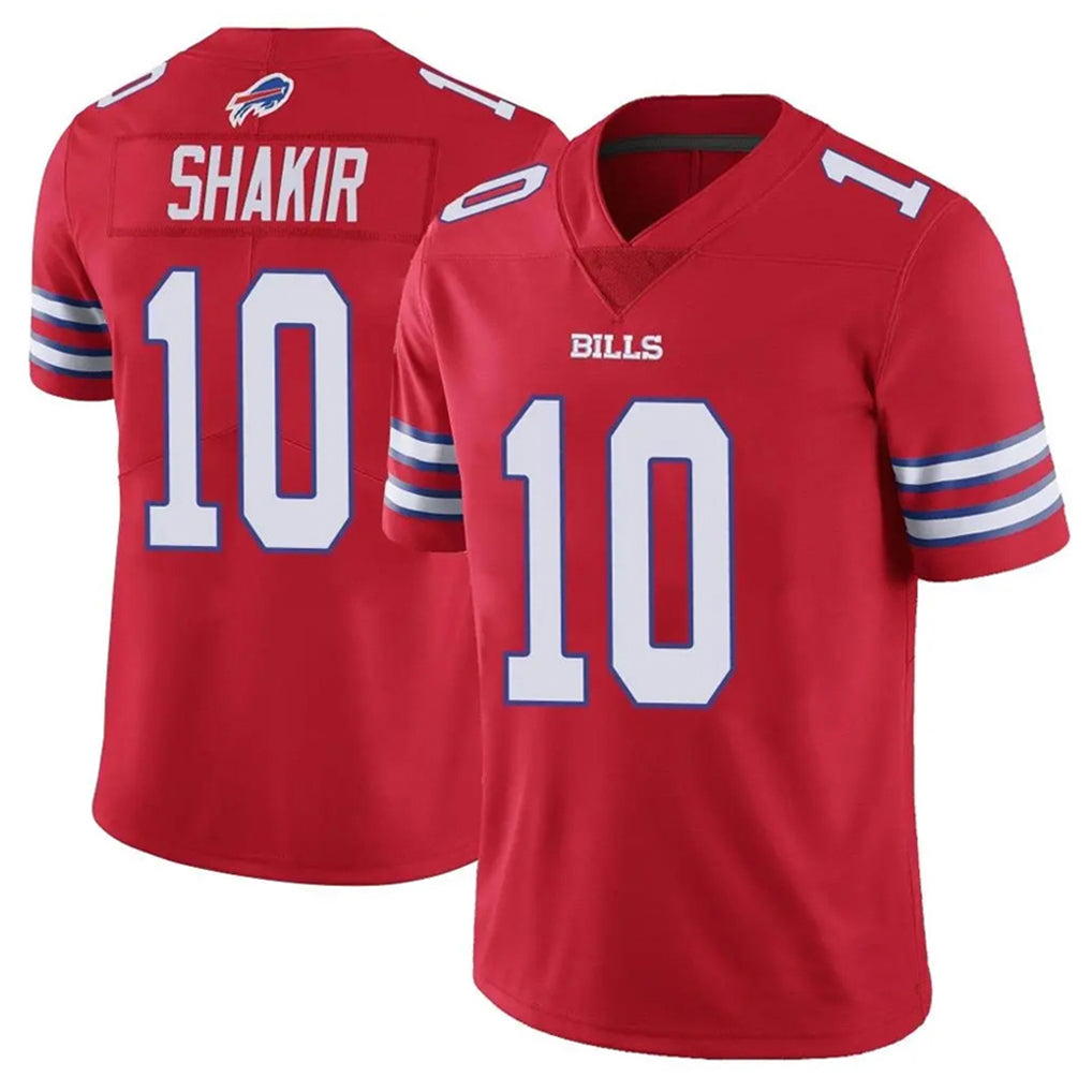 B.Bills #10 Khalil Shakir Player Red Vapor Untouchable Limited Home Game Ldoa Stitched Jerseys