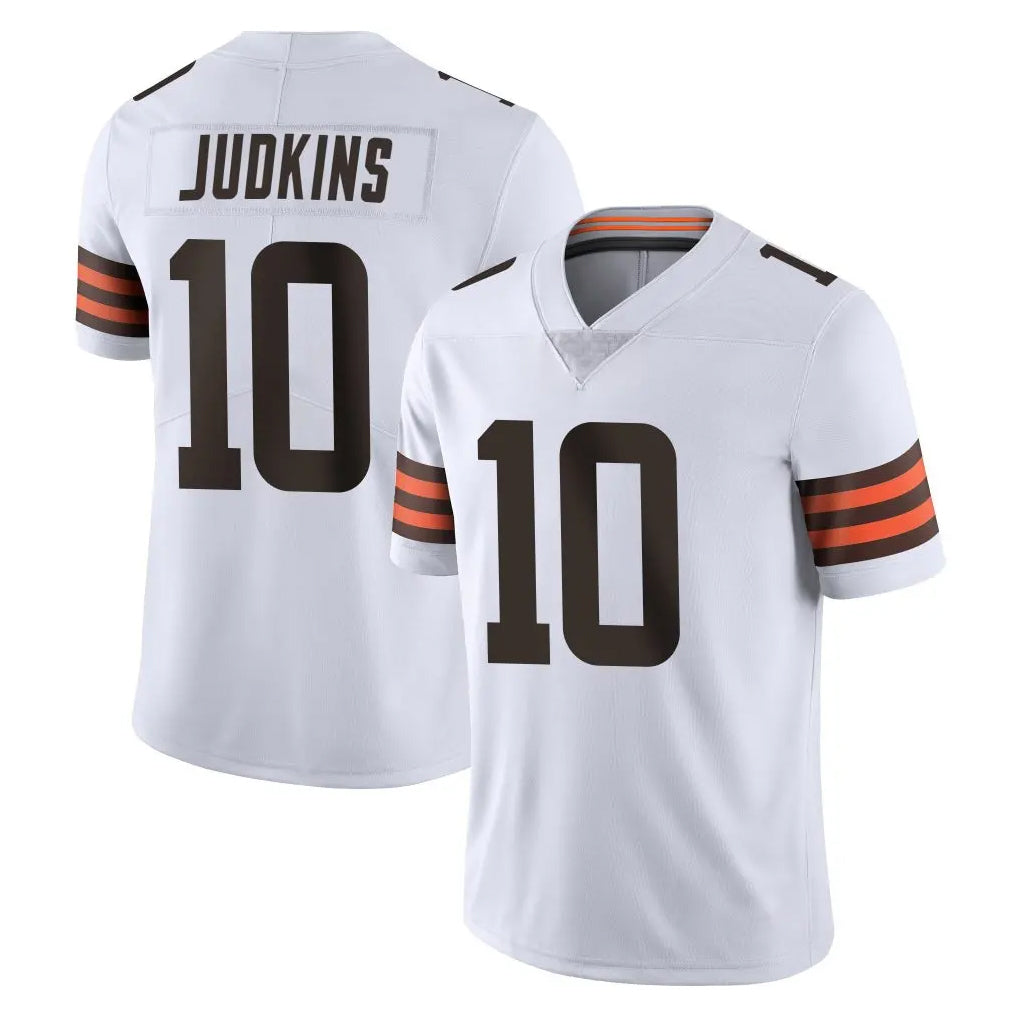 C.Browns #10 Quinshon Judkins Player White Vapor Untouchable Limited Home Game Ldoa Stitched Jerseys