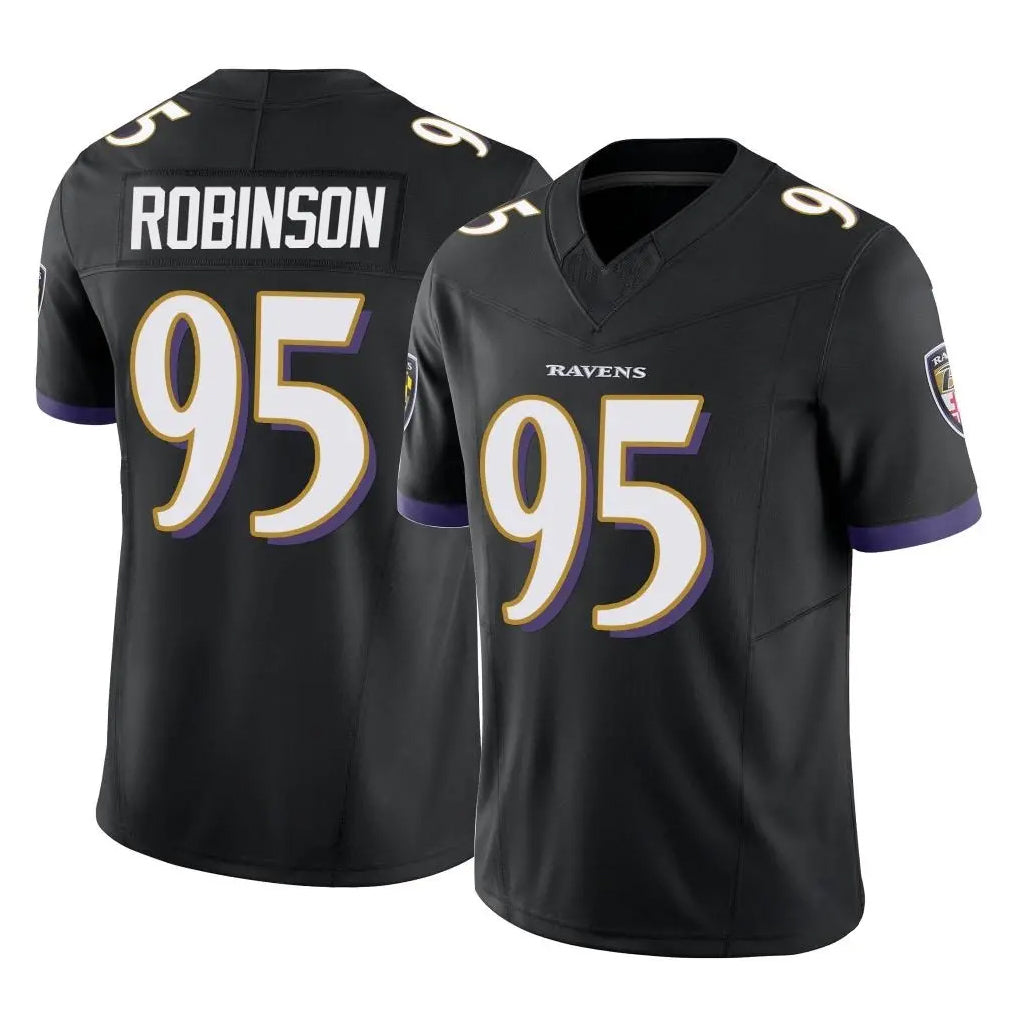 B.Ravens #95 Tavius Robinson Player Black Vapor F.U.S.E. Limited Ldoa Stitched Jerseys