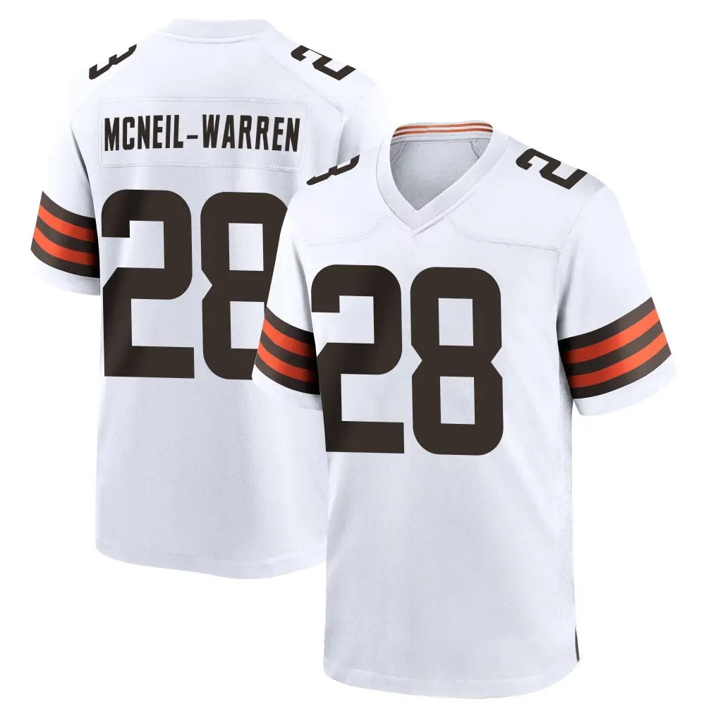 C.Browns #28 Emmanuel McNeil-Warren Player White Home Game Ldoa Stitched Jerseys
