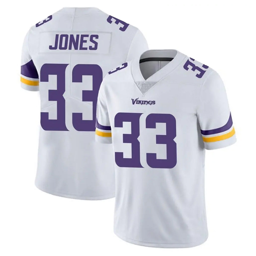 M.Vikings #33 Aaron Jones Sr. Player White Limited Vapor Untouchable Home Game Ldoa Stitched Jerseys