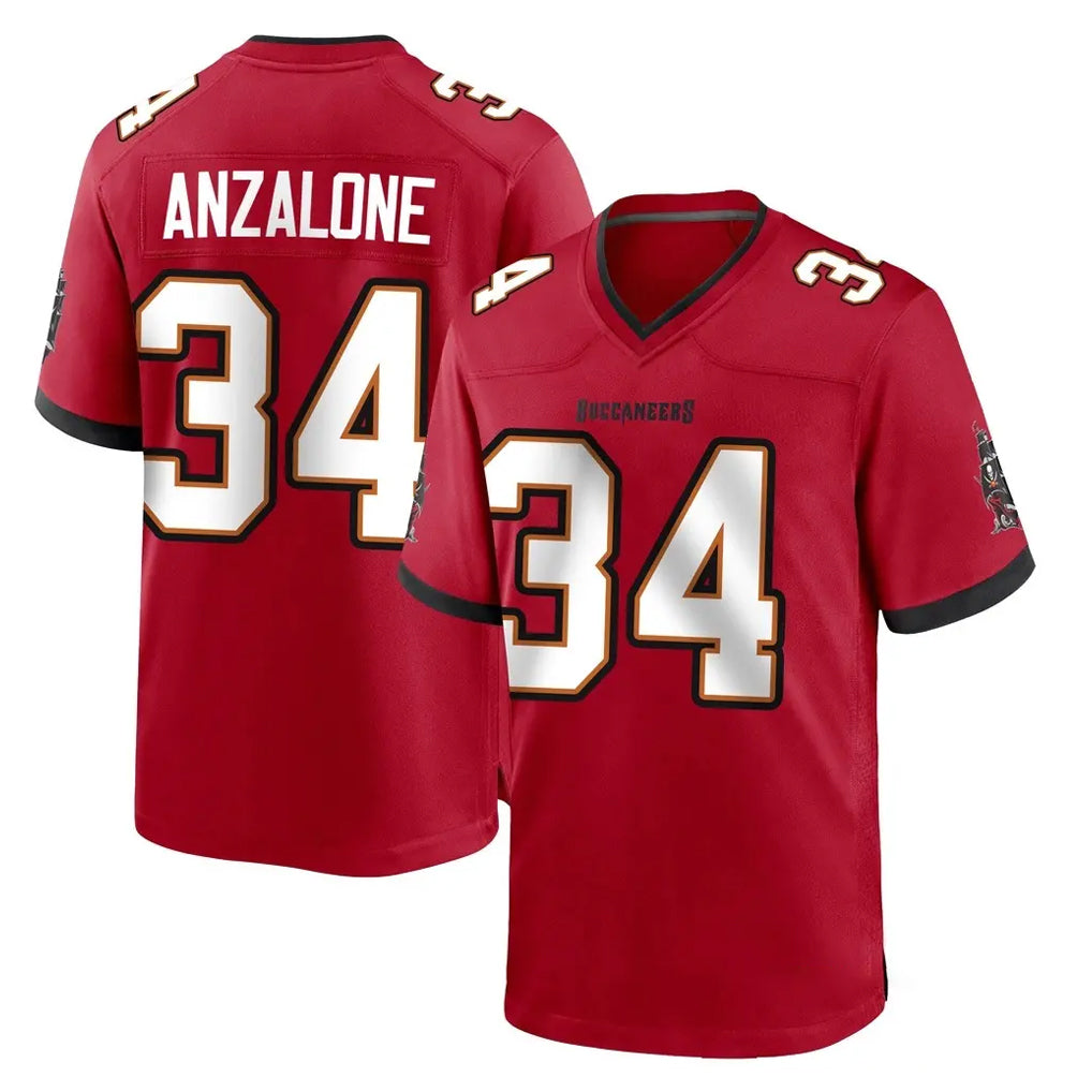 TB.Buccaneers #34 Alex Anzalone Player Red Home Game Ldoa Stitched Jerseys