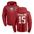 SF.49ers #15 De'Zhaun Stribling Player Red LOGO Pullover Hoodies Home Game Ldoa Stitched Jerseys