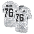 D.Lions #76 Blake Miller Player Arctic Camo Salute To Service Limited Ldoa Stitched Jerseys
