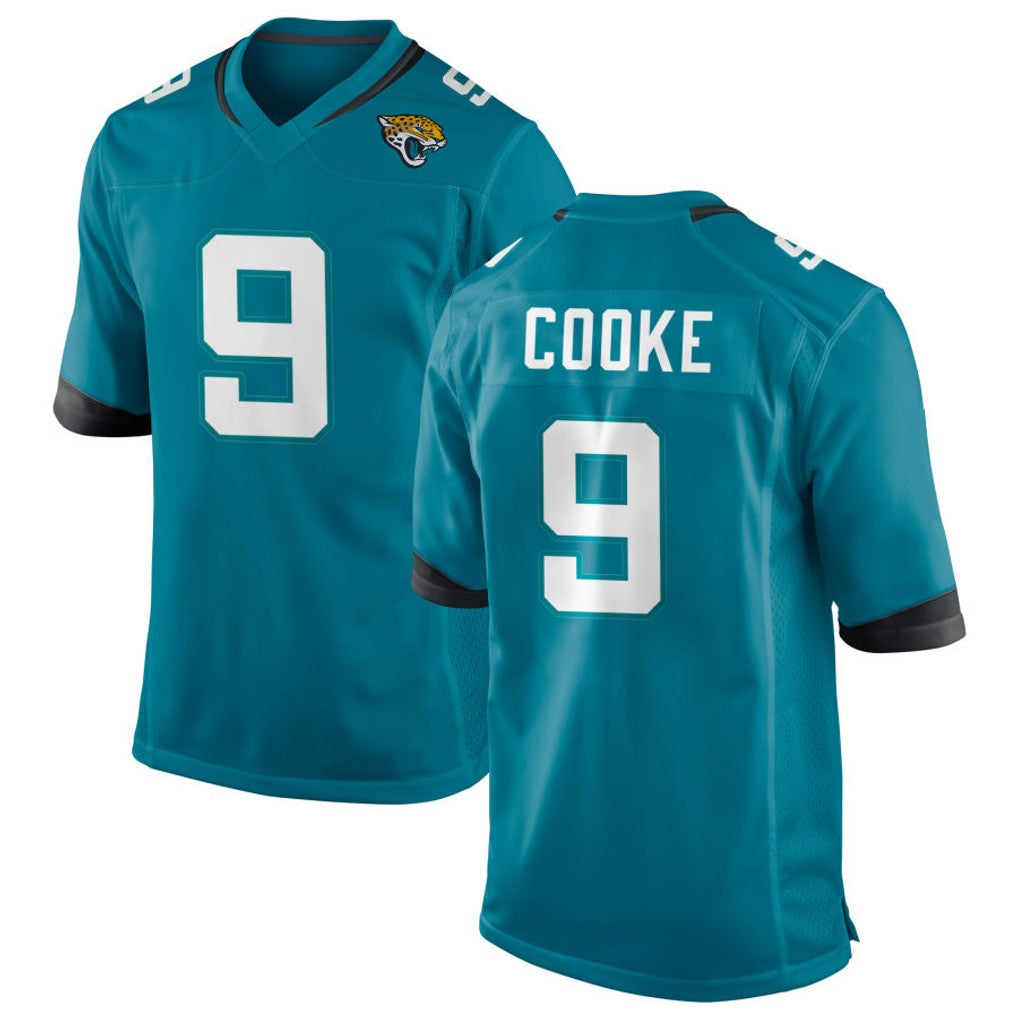 J.Jaguars #9 Logan Cooke Player Teal Home Game Ldoa Stitched Jerseys