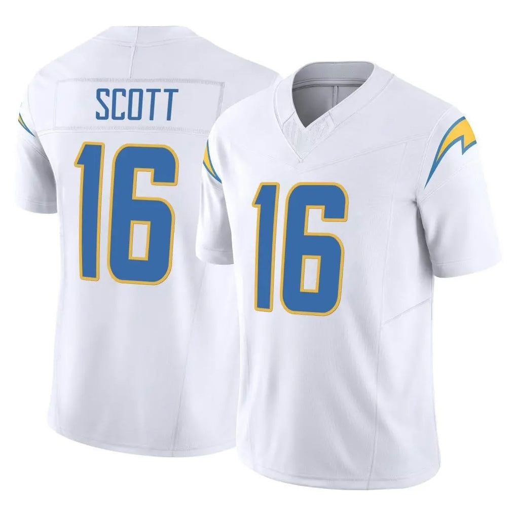 LA.Chargers #16 J.K. Scott Player White Limited Vapor F.U.S.E. Home Game Ldoa Stitched Jerseys