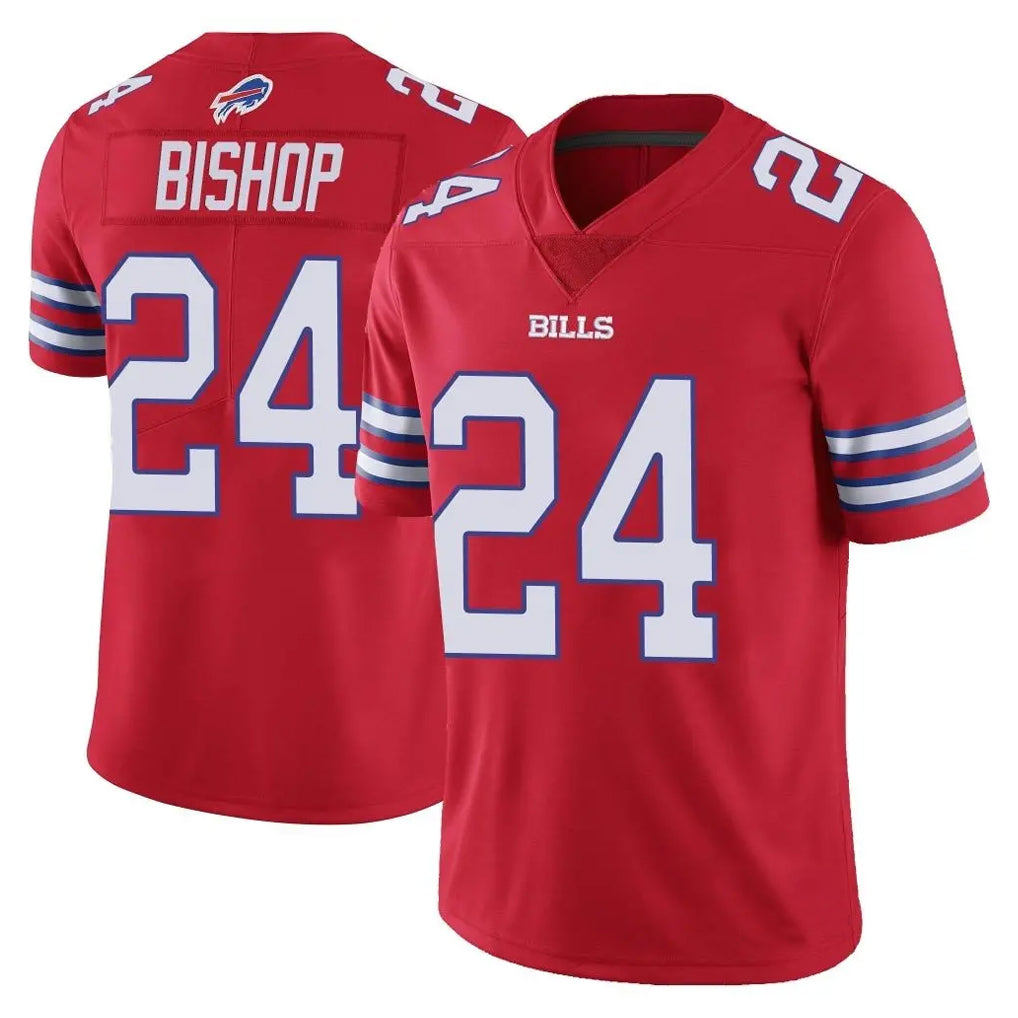 B.Bills #24 Cole Bishop Player Red Vapor Untouchable Limited Home Game Ldoa Stitched Jerseys
