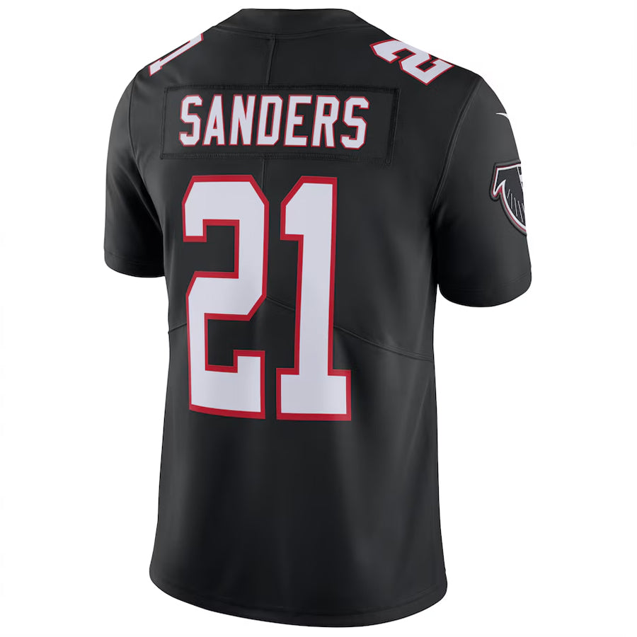 A.Falcons #21 Deion Sanders Player Black Limited Game Ldoa Stitched Jerseys