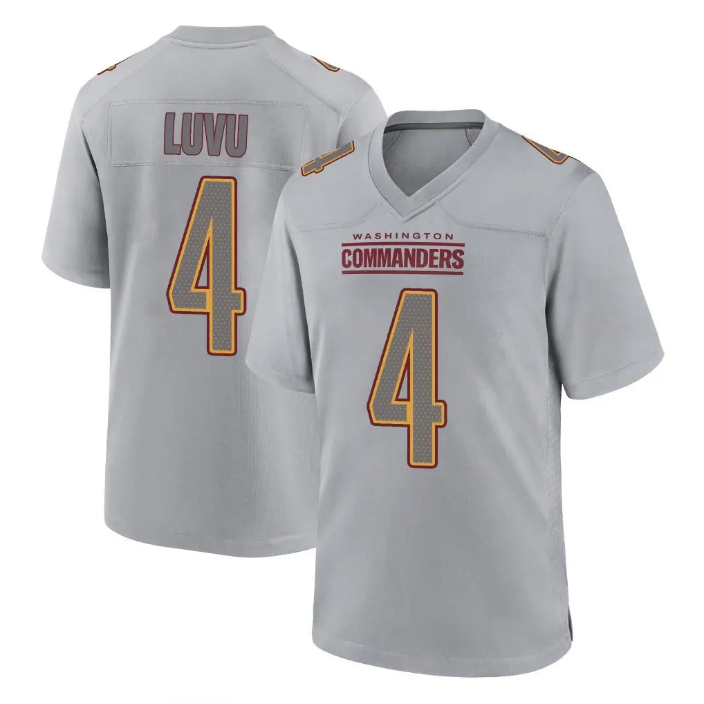 W.Commanders #4 Frankie Luvu Player Gray Atmosphere Fashion Home Game Ldoa Stitched Jerseys