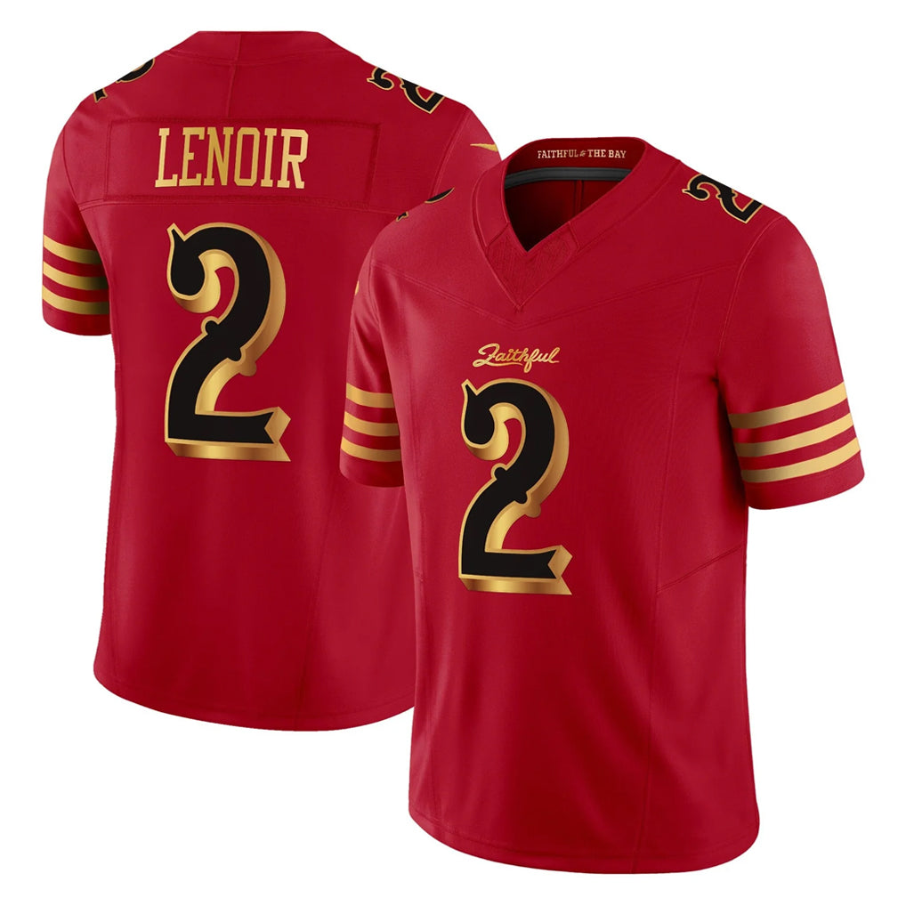 SF.49ers #2 Deommodore Lenoir Player Red Rivalries Vapor Limited Home Game Ldoa Stitched Jerseys