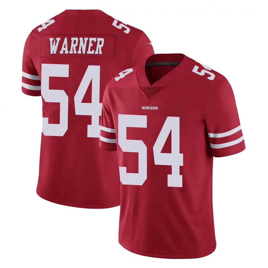SF.49ers #54 Fred Warner Player Red Limited Vapor Untouchable Home Game Ldoa Stitched Jerseys