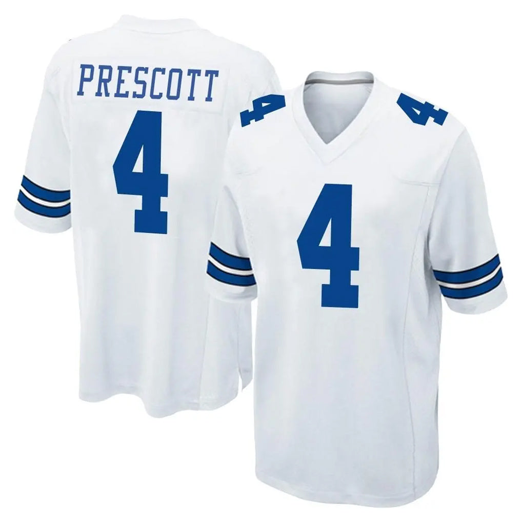 D.Cowboys #4 Dak Prescott Player White Home Game Ldoa Stitched Jerseys