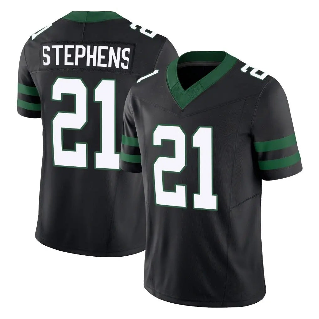 NY.Jets #21 Brandon Stephens Player Black Limited Legacy Vapor F.U.S.E. Home Game Ldoa Stitched Jerseys