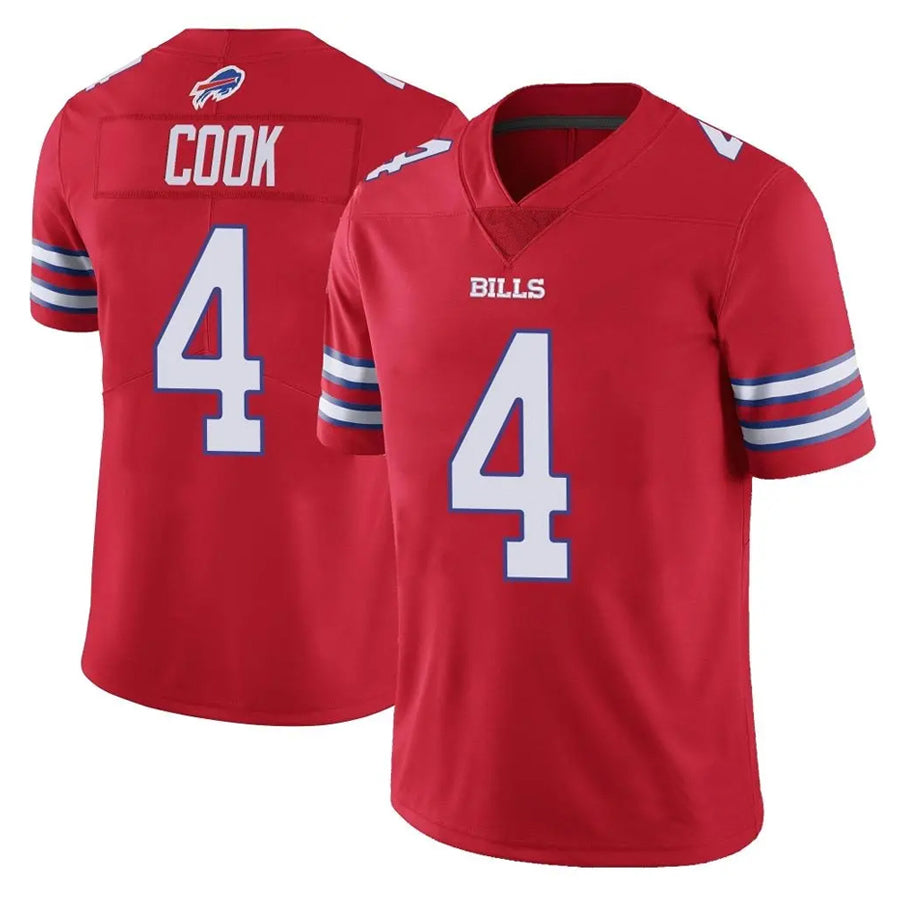 B.Bills #4 James Cook III Player Red  Vapor Untouchable Limited Ldoa Stitched Jerseys