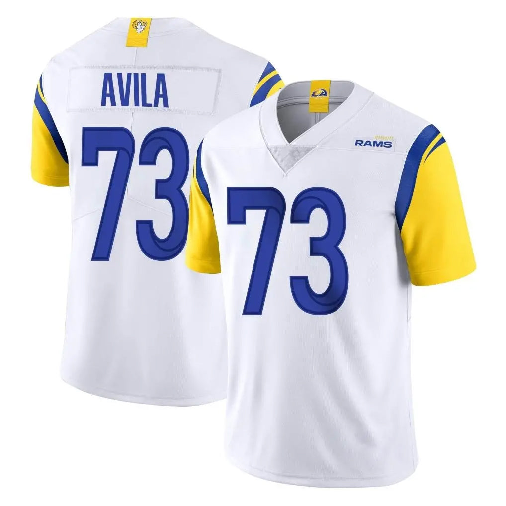 LA.Rams #73 Steve Avila Player White Limited Vapor Untouchable Home Game Ldoa Stitched Jerseys