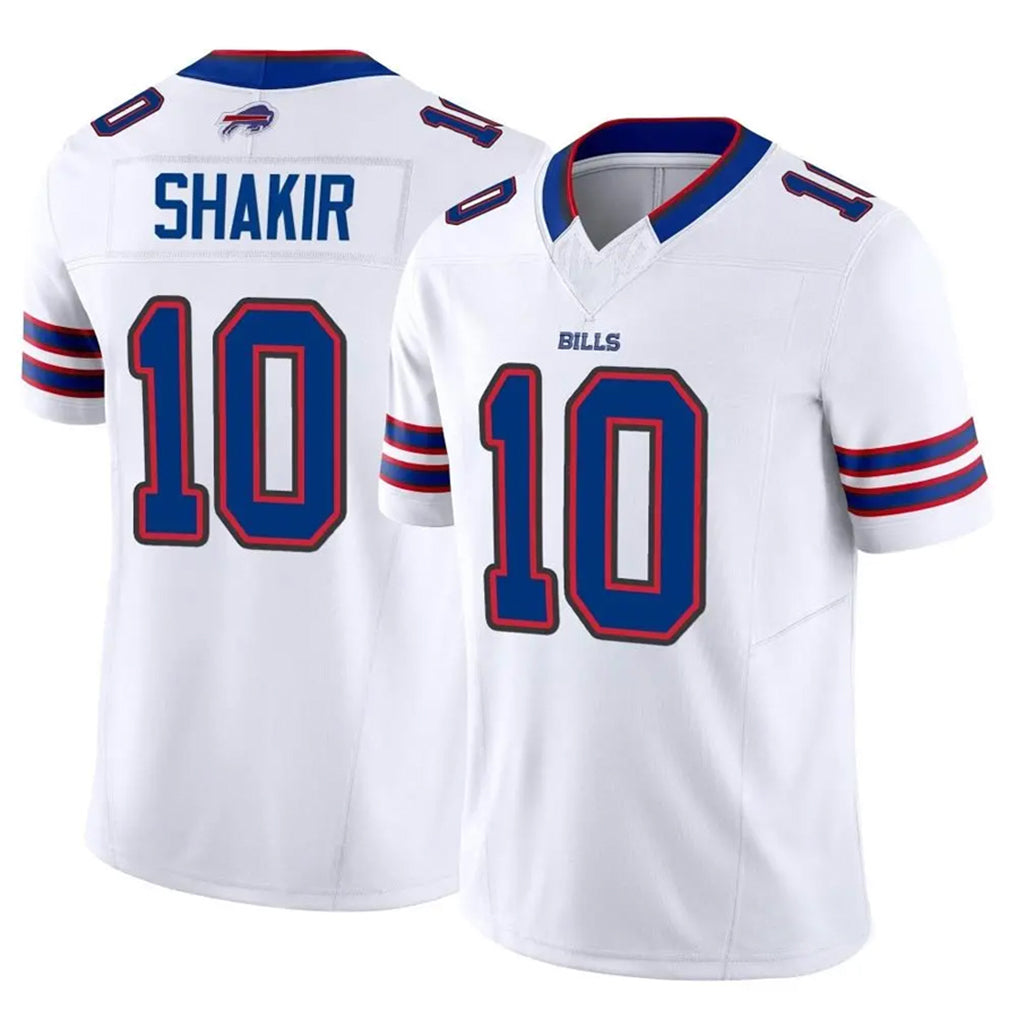 B.Bills #10 Khalil Shakir Player Vapor F.U.S.E. Limited White Ldoa Stitched Jerseys