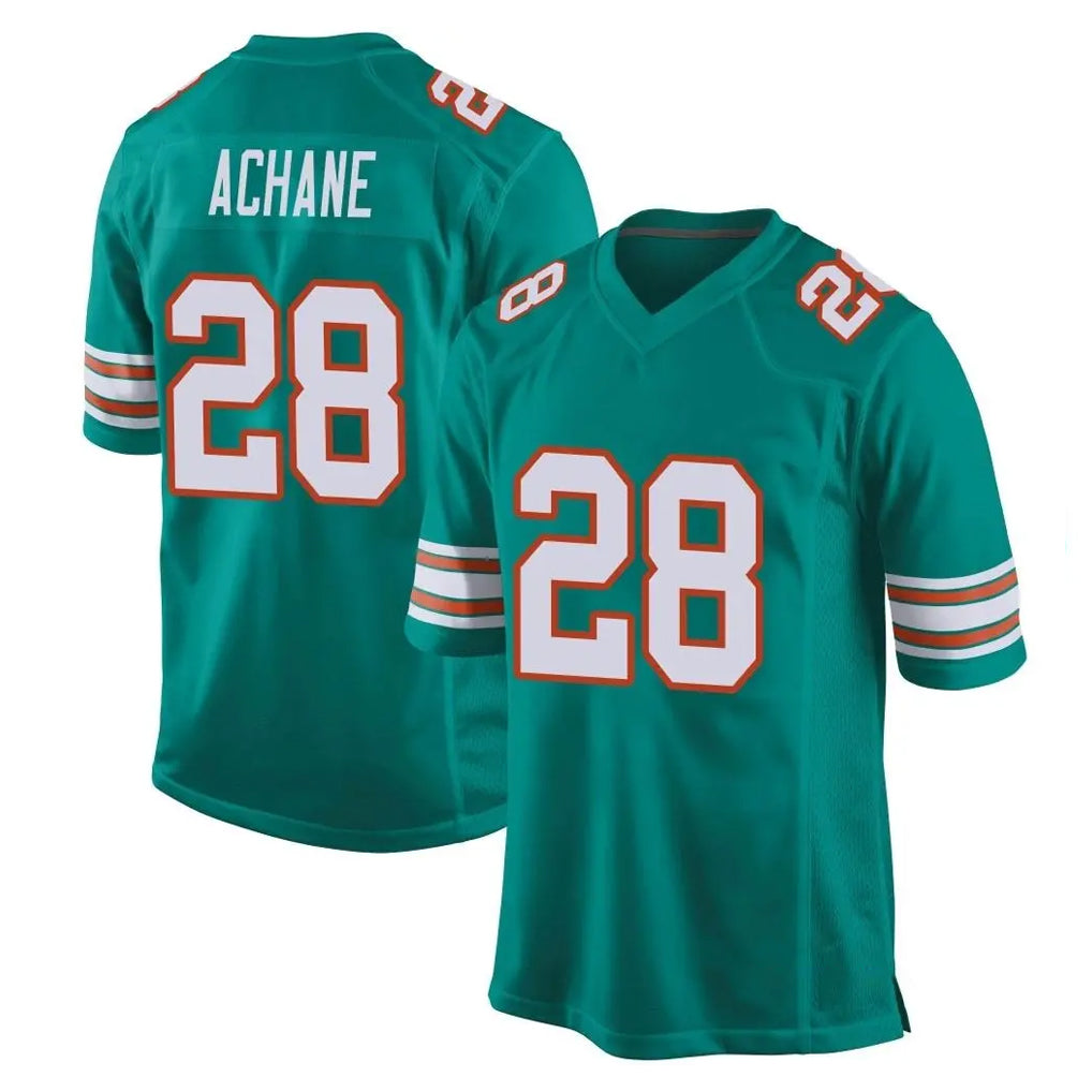 M.Dolphins #28 De'Von Achane Player Aqua Alternate Home Game Ldoa Stitched Jerseys