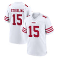 SF.49ers #15 De'Zhaun Stribling Player White Game Home Ldoa Stitched Jerseys